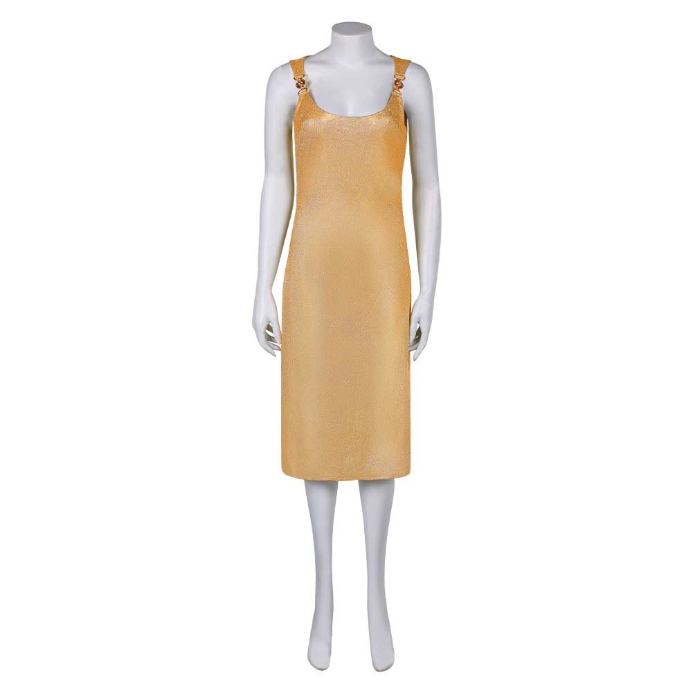argylle movie gold dress The Stunning Versace Dress of Dua Lipa's Character in Argylle