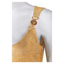 Argylle 2024 Movie Elly Conway Women Golden Dress Party Carnival Halloween Cosplay Costume