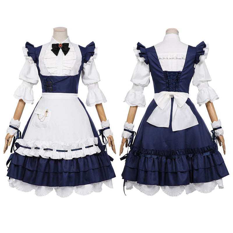 FINAL FANTASY XIV Miqo'te Maid Outfit Halloween Carnival Costume Cospl
