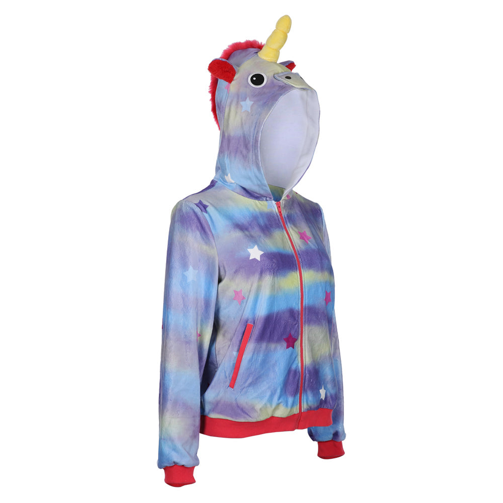 The Lovebirds Leilani Unicorn Hoodie Zipper Zip Up Jacket Coat