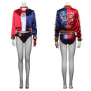 Suicide Squad Harley Quinn T-shirt Pants Outfits Halloween Carnival Suit Cosplay Costume