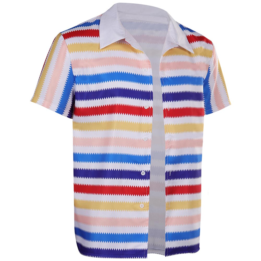 2023 Doll Movie Allan Rainbow Striped Shirt Outfits Halloween Carnival