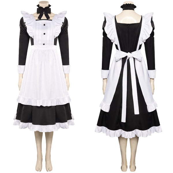 Maid Apron Dress Outfits Halloween Carnival Party Cosplay Costume