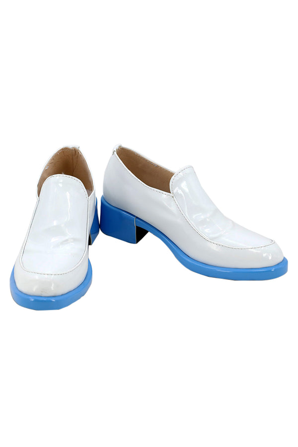 White PU Leather Shoes Halloween Carnival Cosplay Shoes