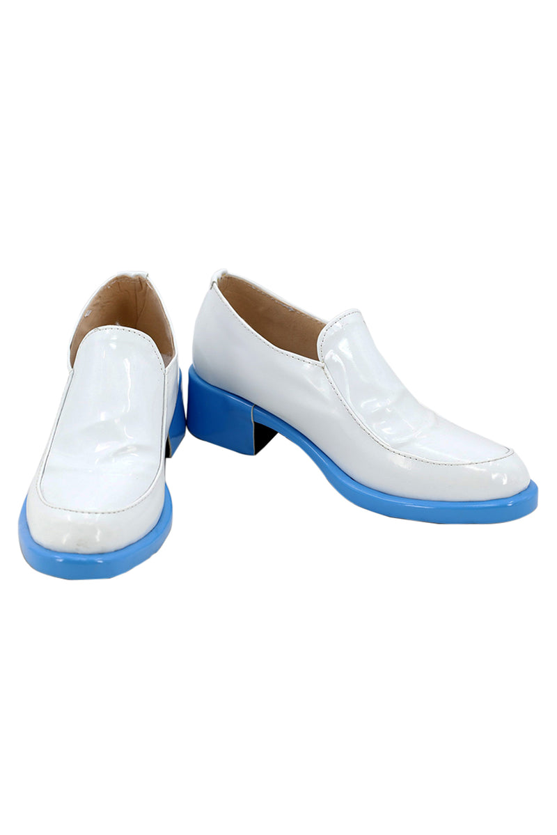 Anime White PU Leather Shoes Halloween Carnival Cosplay Shoes