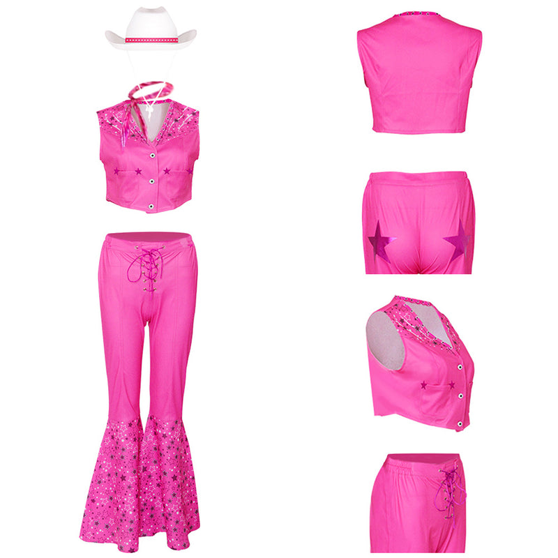 Barbie Movie Cowgirl Hippie Outfits Halloween Carnival Suit Cosplay Costume
