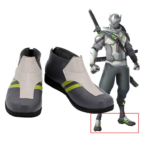 OW Overwatch Shimada Genji Boots Halloween Costumes Accessory Cosplay Shoes