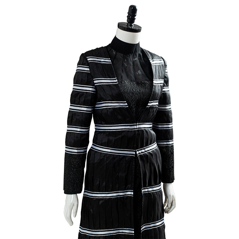 The Witcher Yennefer of Vengerberg Blouse Trousers Set Stripe Black Thin Coat Cosplay Costume