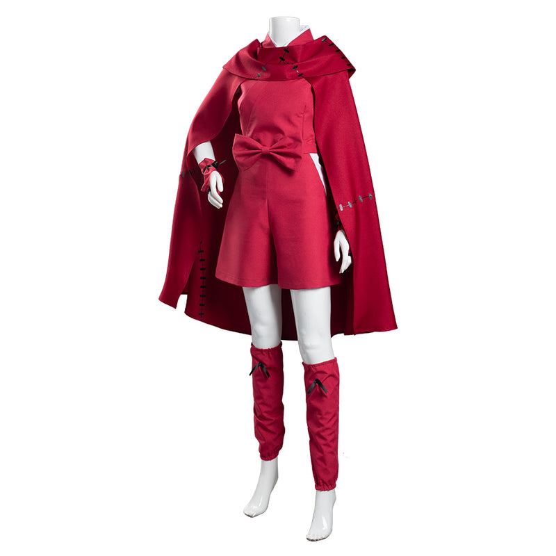 Anime Red Cloak Outfits Halloween Carnival Suit Cosplay Costume