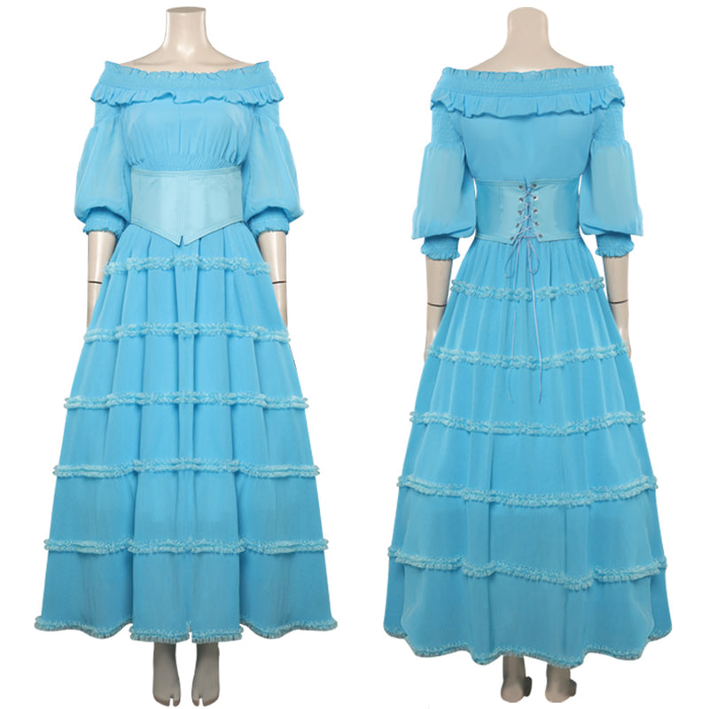 2023 Ariel Blue Dress Cosplay Costume Outfits Halloween Carnival Suit 2023 Ariel Blue Dress Cosplay Costume Outfits Halloween Carnival Suit