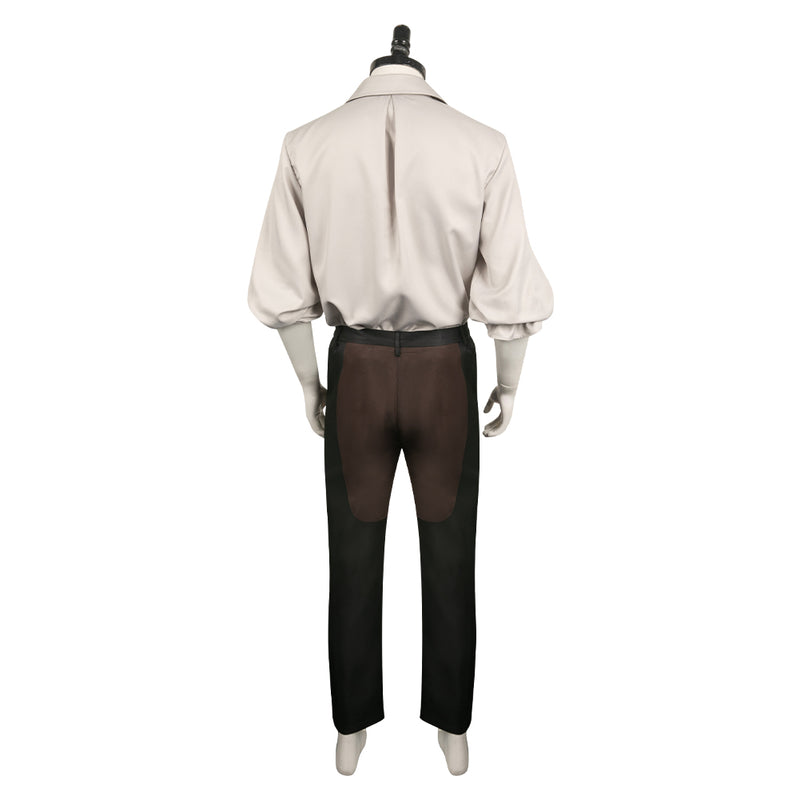 BG3 Astarion Eccentric Clothes Medieval Shirt Pants Wig Full Set Halloween Cosplay Costume BG3 Astarion Eccentric Clothes Medieval Shirt Pants Wig Full Set Halloween Cosplay Costume