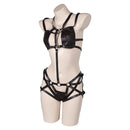 Baldur's Gate Game Lae'zel Women Black Sexy Suit Party Carnival Halloween Cosplay Costume