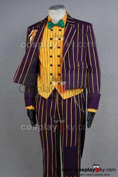 Batman Arkham Asylum Joker Coat Suit Cosplay Costume
