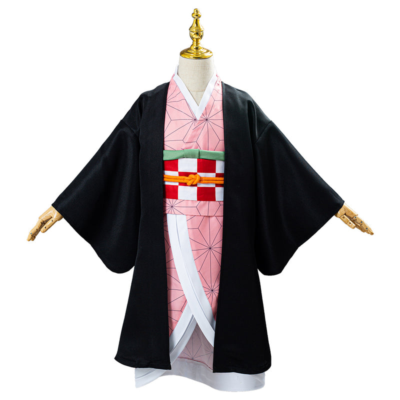 Kids Children Kamado Nezuko Uniform Outfit Cosplay Costume