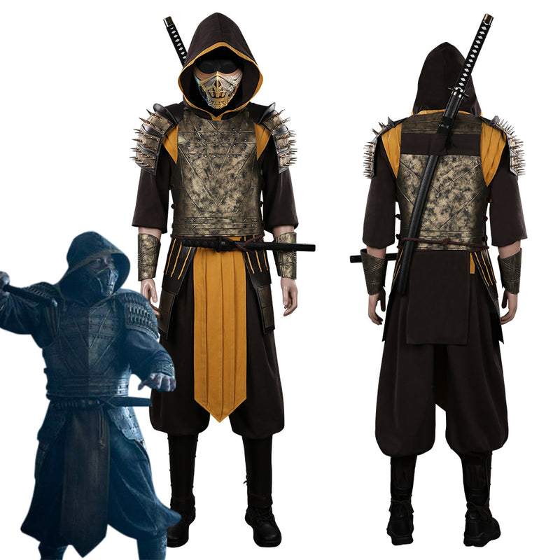 Mortal Kombat Hanzo Hasashi/Scorpion Outfits Halloween Carnival Suit Cosplay Costume