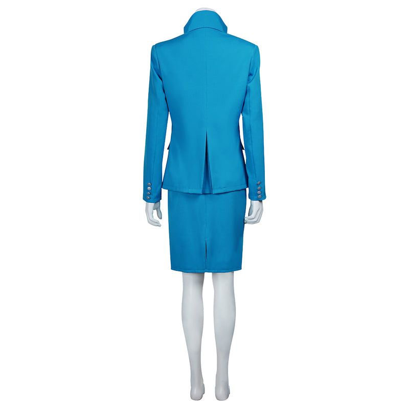 Snowpiercer Melanie Cavill Women Blue Uniform Suit Outfit Full Set Cosplay Costume