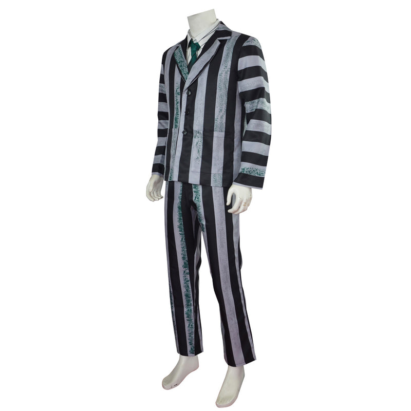 Beetlejuice 2024 Movie Beetlejuice White And Black Suit Party Carnival Halloween Cosplay Costume