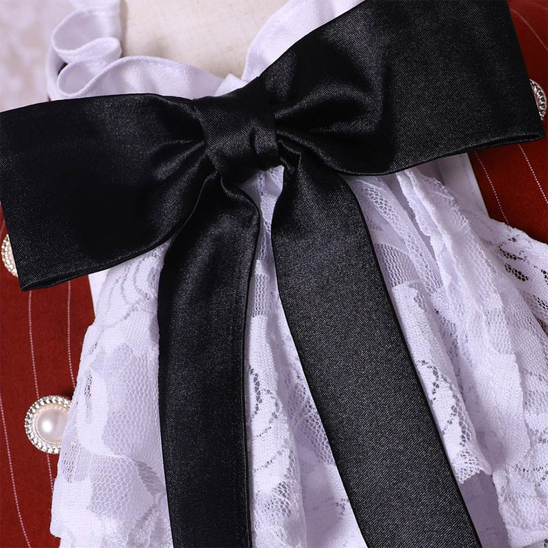 Black Butler Anime Ciel Phantomhive Red Outfit Party Carnival Halloween Cosplay Costume