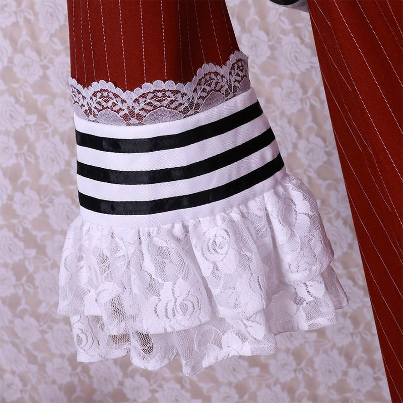 Black Butler Anime Ciel Phantomhive Red Outfit Party Carnival Halloween Cosplay Costume