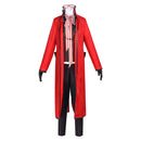 Black Butler Anime Ronald Knox Red Outfit Party Carnival Halloween Cosplay Costume
