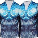 Blue Beetle Jaime Reyes Blue Printed Jacket Party Carnival Halloween Cosplay Costume
