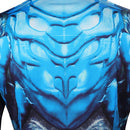 Blue Beetle Jaime Reyes Blue Printed Jacket Party Carnival Halloween Cosplay Costume