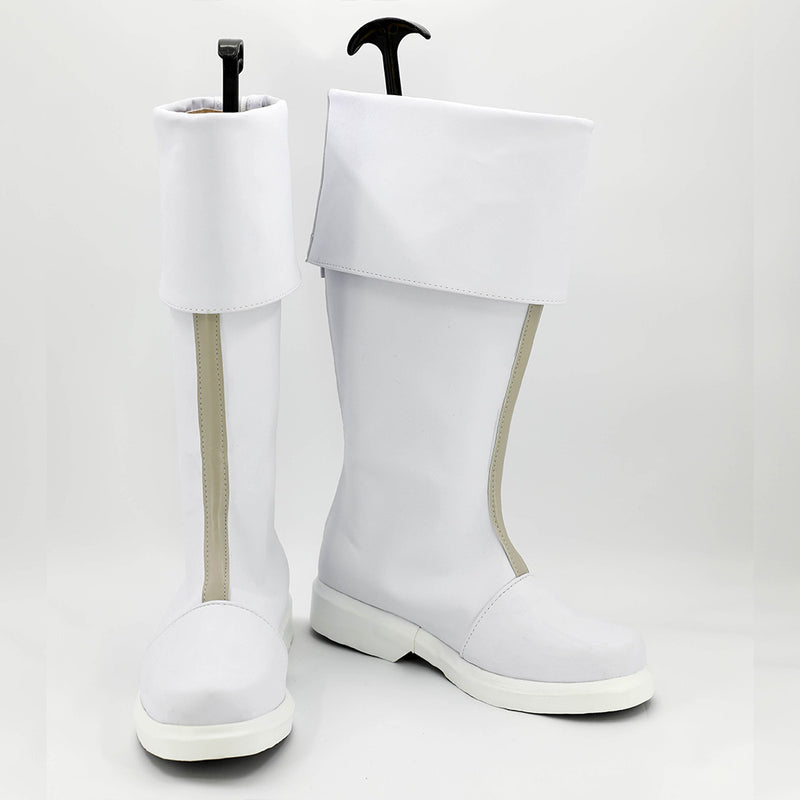 Anime Men White Boots Cosplay Shoes