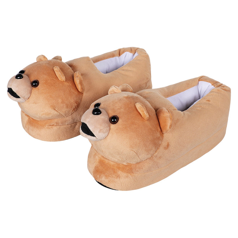 Brown Bear Plush Slippers Cosplay Shoes Halloween Costumes Accessory