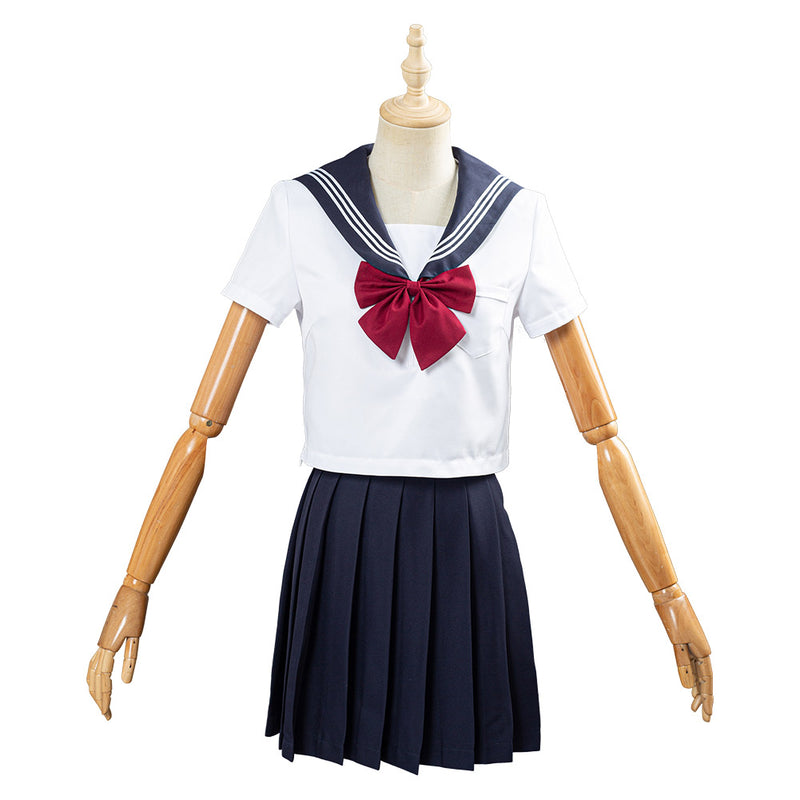 Summer Navy Sailor Suit Cosplay Top Skirt Outfit JK High School Uniform Class Uniform Students Clothing
