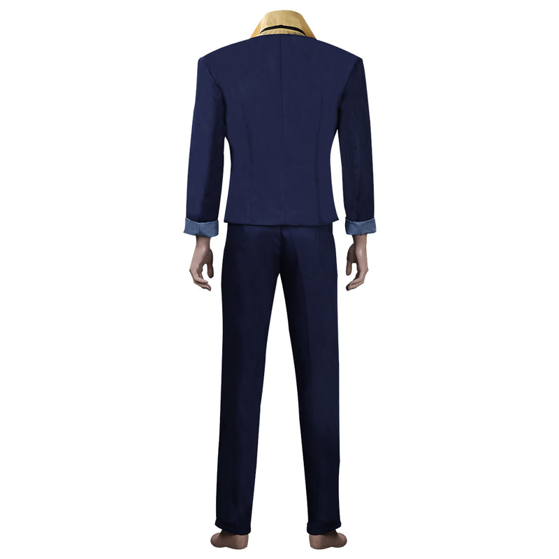 Men Blue Outfits Halloween Carnival Suit Cosplay Costume