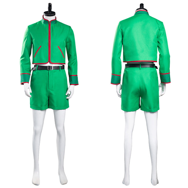 Anime Men Green Top Shorts Outfits Halloween Carnival Suit Cosplay Costume