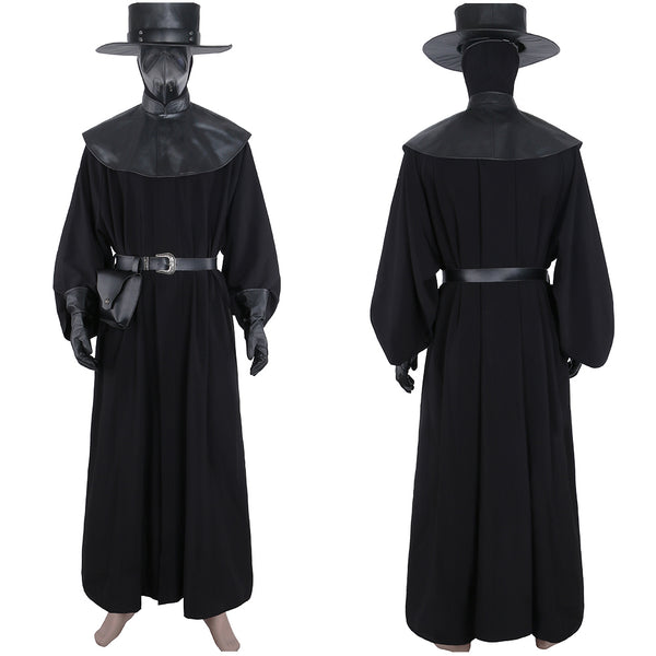 Plague Doctor Steampunk Medieval Adult Uniform Outfit Halloween Carnival Suit Cosplay Costume