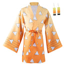 Agatsuma Zenitsu Halloween Carnival Suit with Earrings Belt Cosplay Costume
