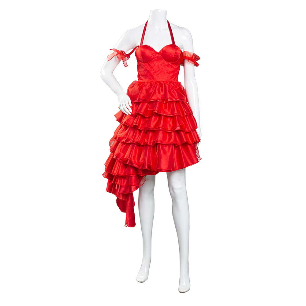 Suicide Squad(2021) Harley Quinn Red Dress Halloween Carnival Suit Cosplay  Costume