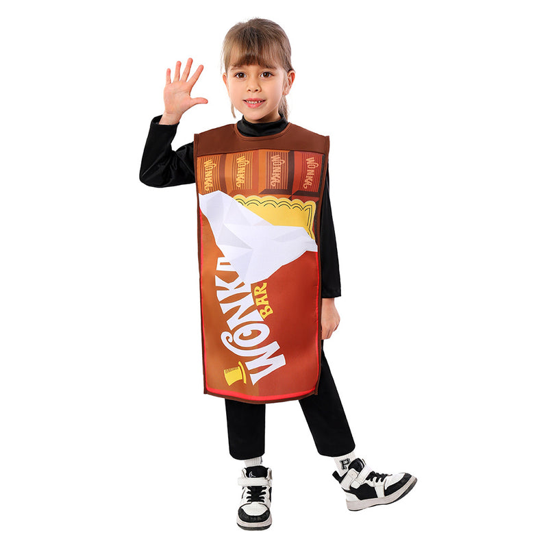 Charlie and the Chocolate Factory Movie Kids Children Chocolate Party Carnival Halloween Cosplay Costume