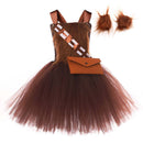 Chewbacca Kids Children Girl Brown Dress Party Carnival Halloween Cosplay Costume