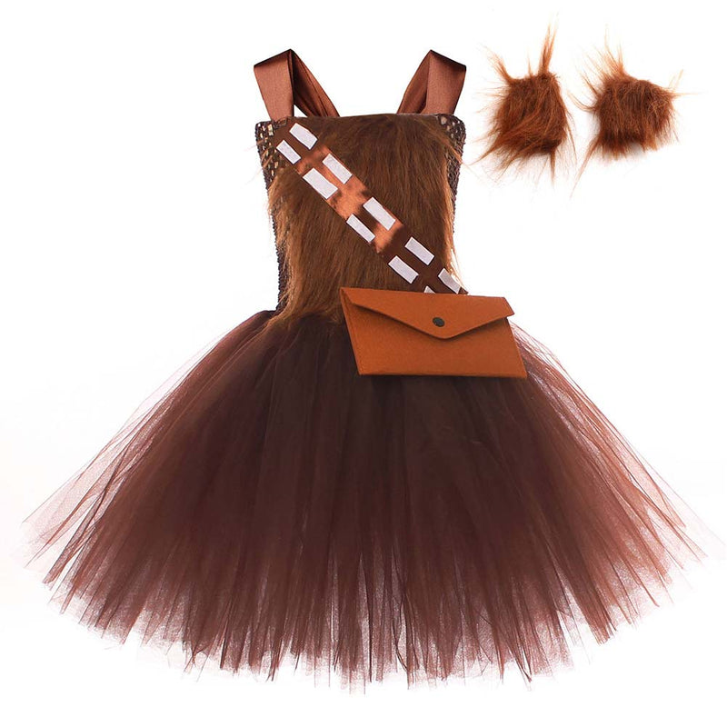 Chewbacca Kids Children Girl Brown Dress Party Carnival Halloween Cosplay Costume Chewbacca Kids Children Girl Brown Dress Party Carnival Halloween Cosplay Costume
