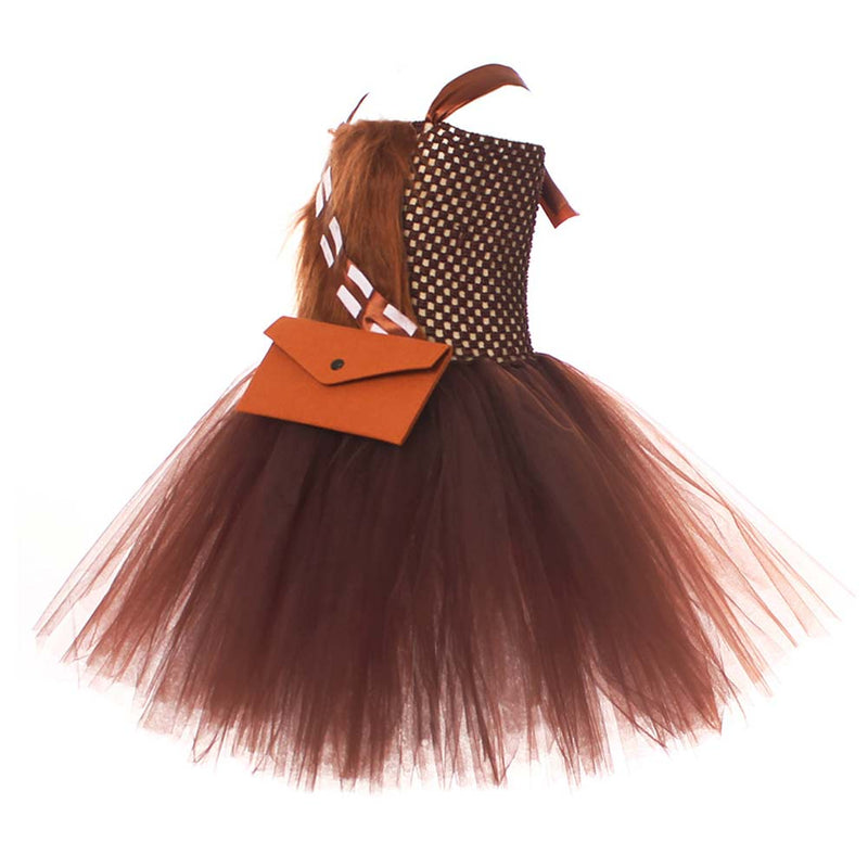 Chewbacca Kids Children Girl Brown Dress Party Carnival Halloween Cosplay Costume Chewbacca Kids Children Girl Brown Dress Party Carnival Halloween Cosplay Costume