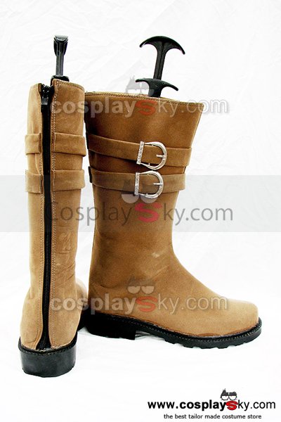 Classical Brown Flat Boots Shoes Custom-Made