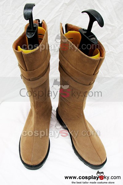 Classical Brown Flat Boots Shoes Custom-Made