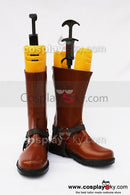 Cossky Costumes 18Gou Brown Cosplay PU Leather Boots Shoes
