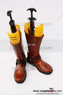 Cossky Costumes 18Gou Brown Cosplay PU Leather Boots Shoes