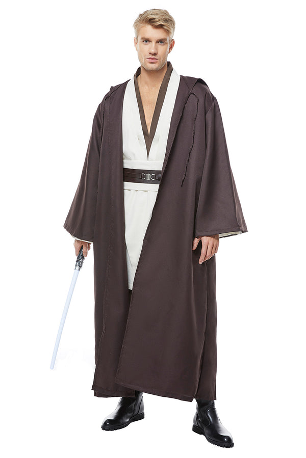 Cossky Costumes Adult Obi Wan Kenobi Jedi Robe Tunic Cosplay Costume Halloween Suit