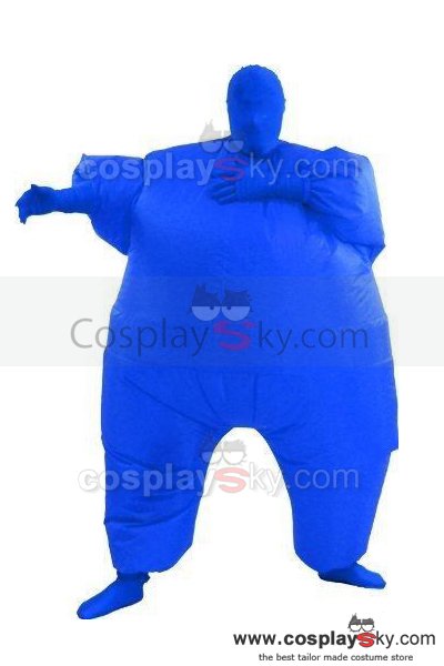 Cossky Costumes Among Us Adult Size Inflatable Costume Full Body Jumpsuit Blue Version