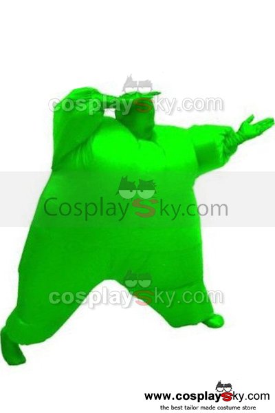 Cossky Costumes Among Us Adult Size Inflatable Costume Full Body Jumpsuit Green Version