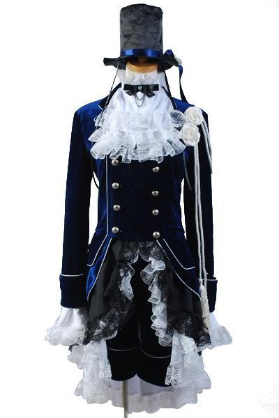 Cossky Costumes Ciel Cosplay Costume Dark Blue Dress