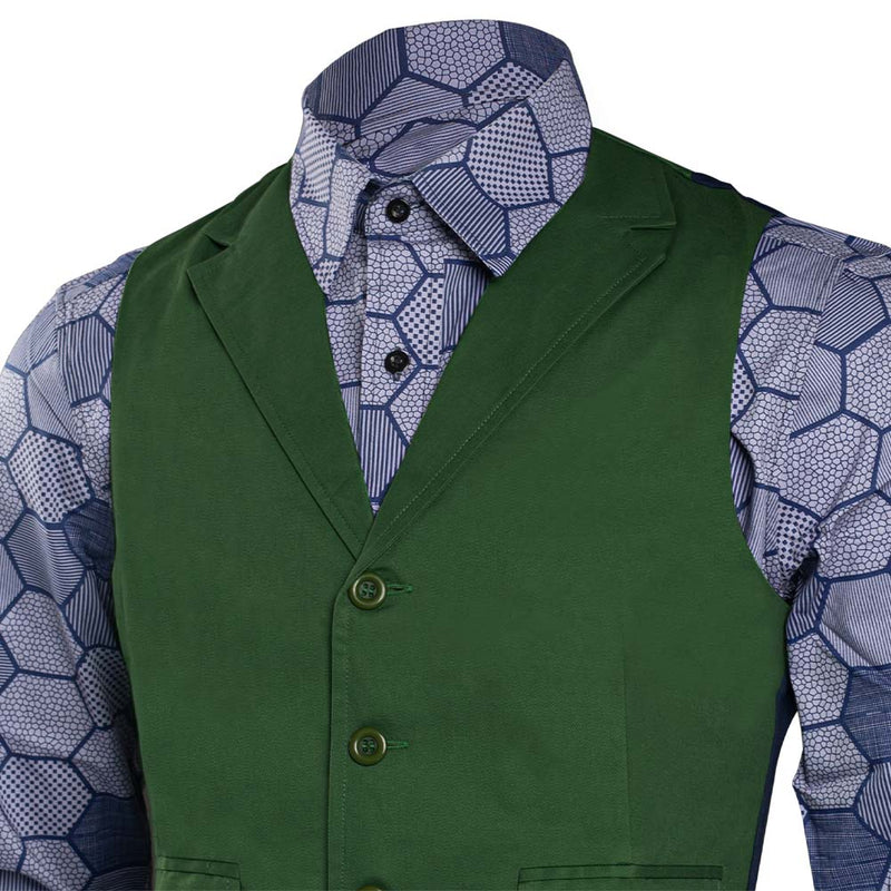Cossky Costumes Dark Knight Joker Hexagon Shirt + Vest costume Tailor Made