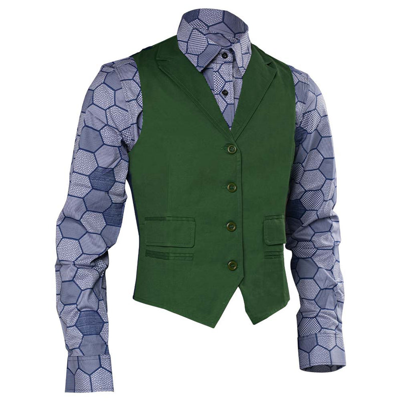 Cossky Costumes Dark Knight Joker Hexagon Shirt + Vest costume Tailor Made