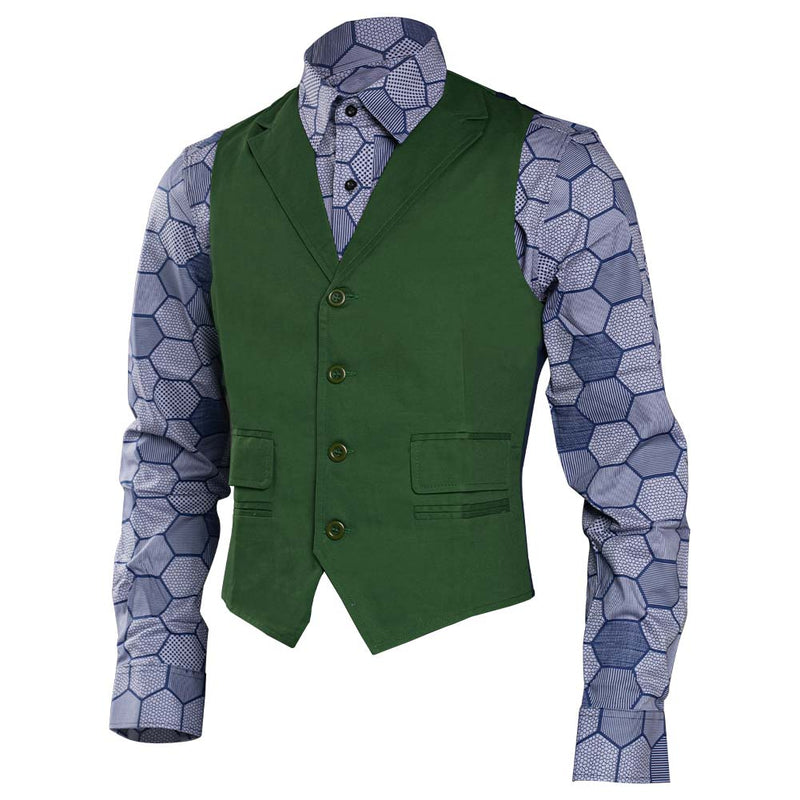 Cossky Costumes Dark Knight Joker Hexagon Shirt + Vest costume Tailor Made
