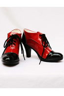 Cossky Costumes Grell Cosplay Shoes Boots Black and Red